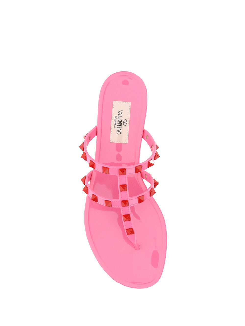 Rockstud Flat Rubber Sandal - Pink.