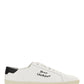 Court Classic SL/06 Embroidered Sneakers in Leather - Optic White.