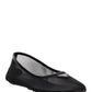 Logo Plaque & Mesh Ballerina - Black