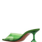 Lupita Glass 70mm PVC Mules - Green