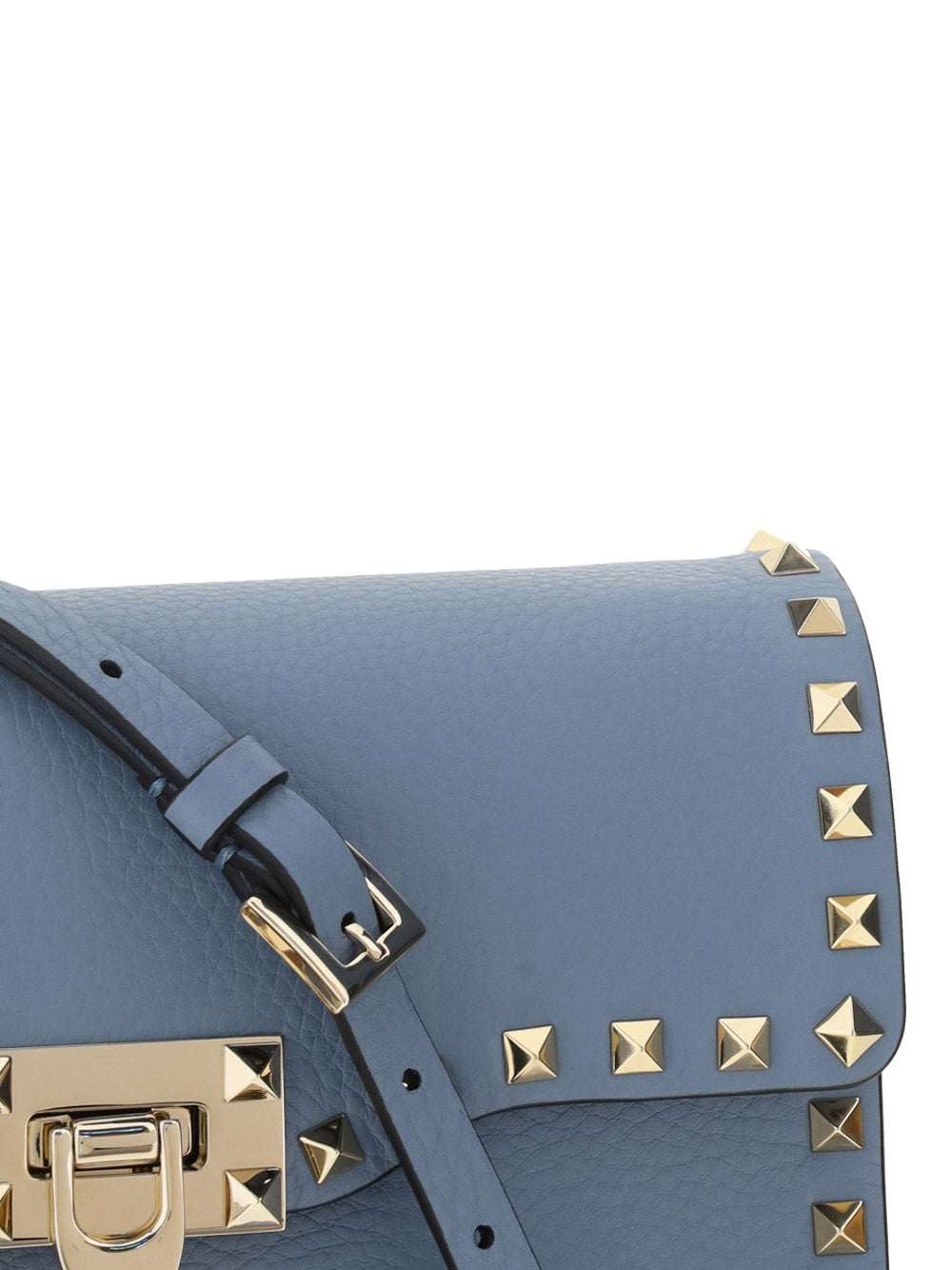 Small Rockstud Grainy Calfskin Crossbody Bag - Niagara.