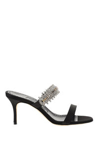 Sako Satin 70 Sandals - Black