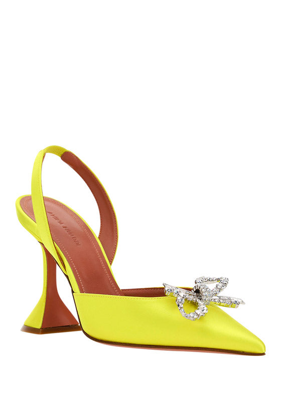 Rosie Sling Satin Pump - Yellow