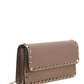 Rockstud Grainy Calfskin Chain Pouch - Poudre