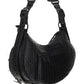 Le Cagole XS Shoulder Bag Crocodile Embossed - Black