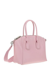 Mini Antigona Sport bag in Leather - Blossom Pink.