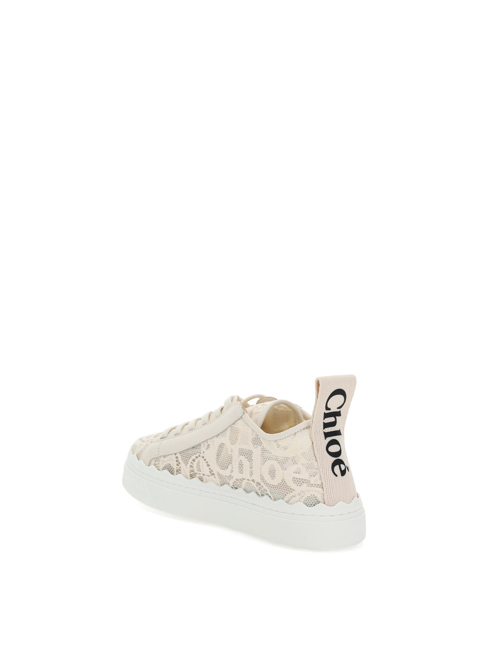 Lauren Sneaker In Lace - Beige