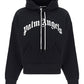Curved Logo Hoodie - Black White