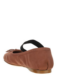 Satin Ballerinas - Cocoa Brown