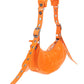 Le Cagole XS Shoulder Bag Crocodile Embossed - Orange