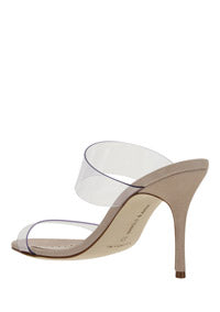 Scolto PVC Open Toe Mules - Beige.