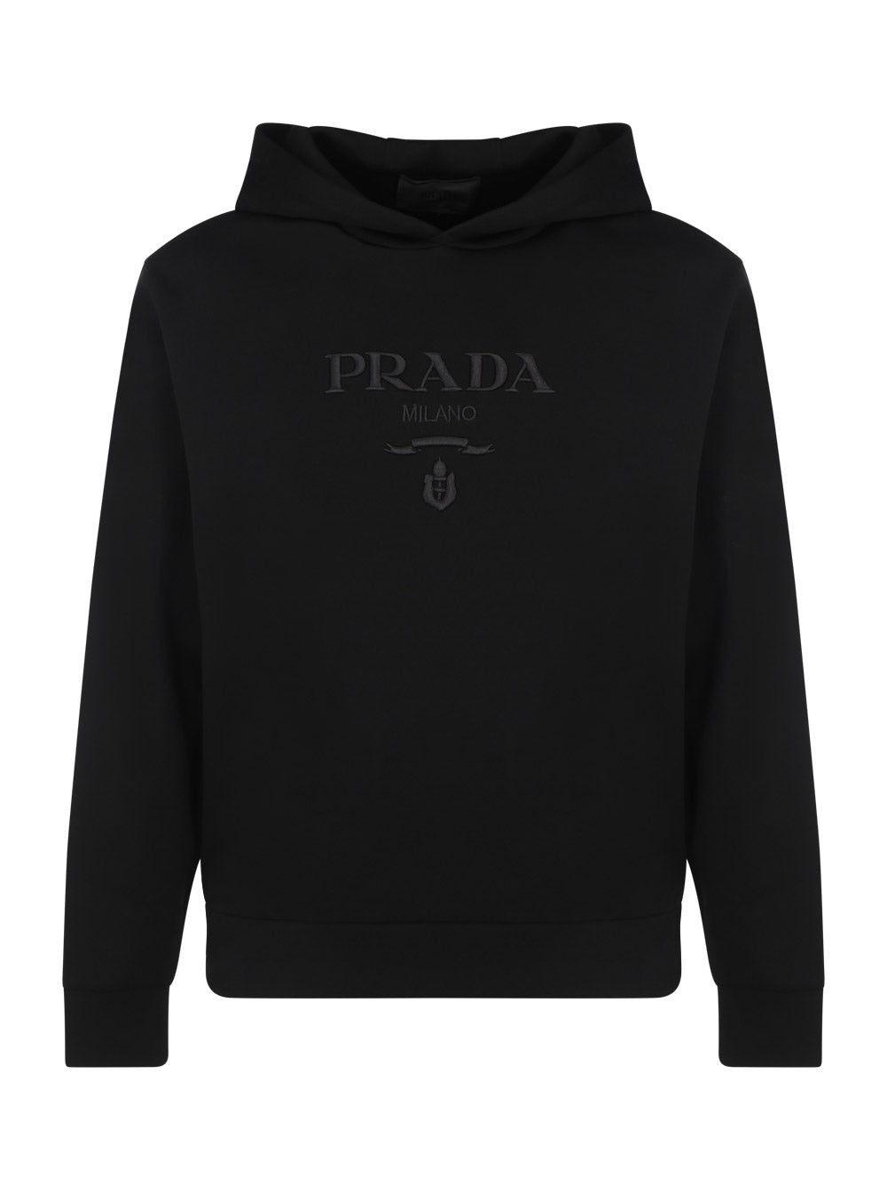 Logo-Embroidered Drawstring Hoodie - Black