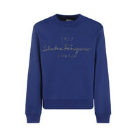 Embroidered Sweatshirt - Golfo Blue