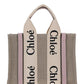 Small Woody Tote Bag - Beige / Pink