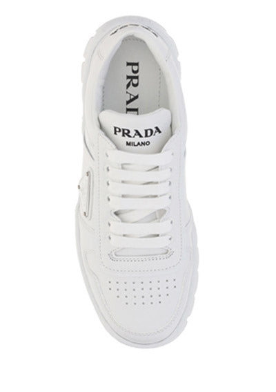 Perforated Leather Sneakers - White.