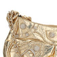Le Cagole Mini Purse With Chain Metallized With Rhinestones - Golden