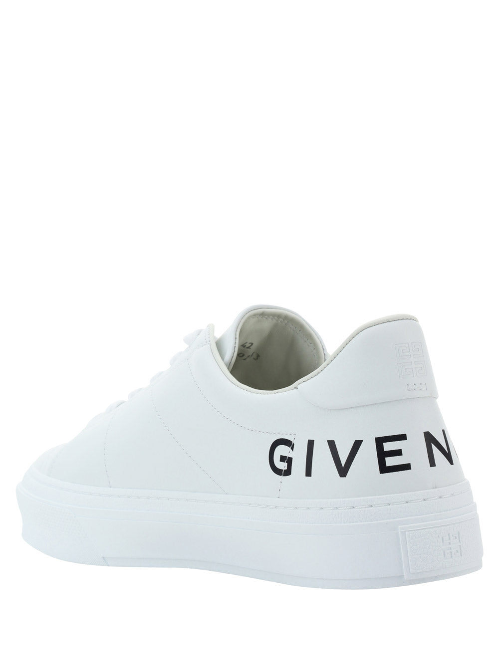 City Sport Sneakers in Leather with Printed Logo - White