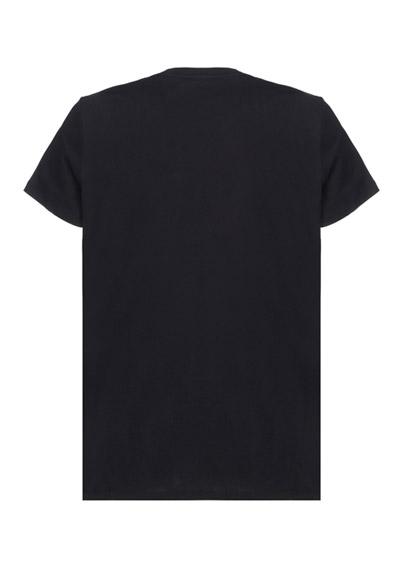 Cotton T-shirt With Paris Logo Print - Black / Silver