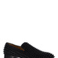 Dandelion Spikes Loafers in Suede - Black