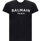 Cotton printed Balmain Paris logo T-shirt - Black