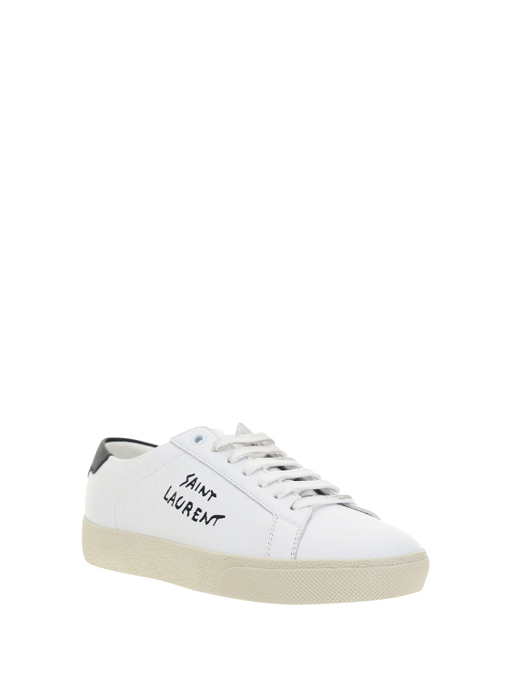 Court Classic SL/06 Embroidered Sneakers in Leather - Optic White