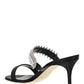 Sako Satin 70 Sandals - Black