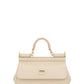 Small Sicily Bag in Dauphine Calfskin - Nude