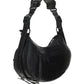 Le Cagole XS Shoulder Bag Crocodile Embossed - Black