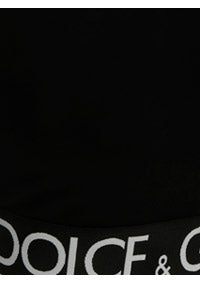 Long-sleeved Jersey Top with Branded Elastic - Black