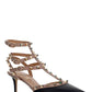 Rockstud Caged Pump 65mm - Black / Nude.