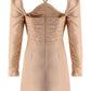 Taffeta Mini Dress -Taupe