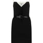 Silk Dress - Black / White