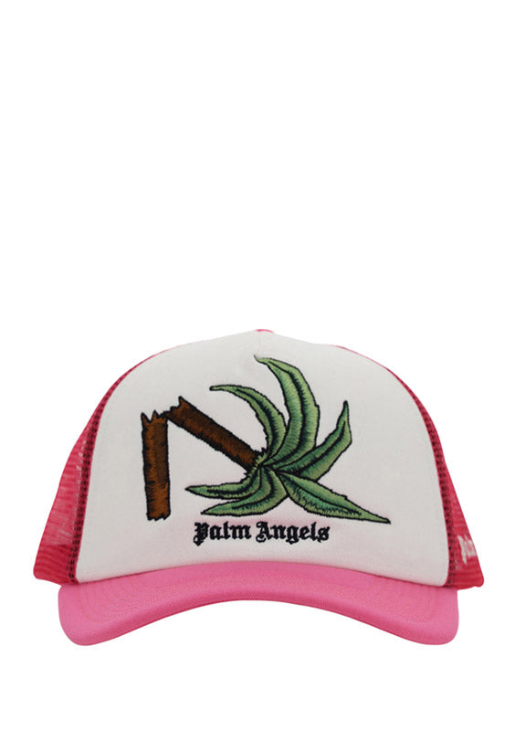 Broken Palm Trucker Hat - Pink / White