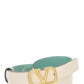 Reversible Vlogo Signature Belt In Shiny And Metallic Calfskin 20MM - White / Mint