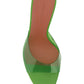 Lupita Glass 70mm PVC Mules - Green