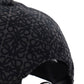 Anagram Cap In Jacquard and Calfskin - Anthracite / Black