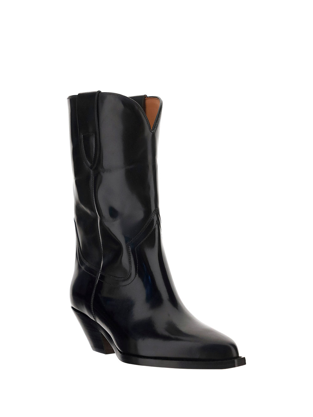 Dahope Leather Western Boots - Black