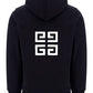 4G Embroidered Hoodie - Black