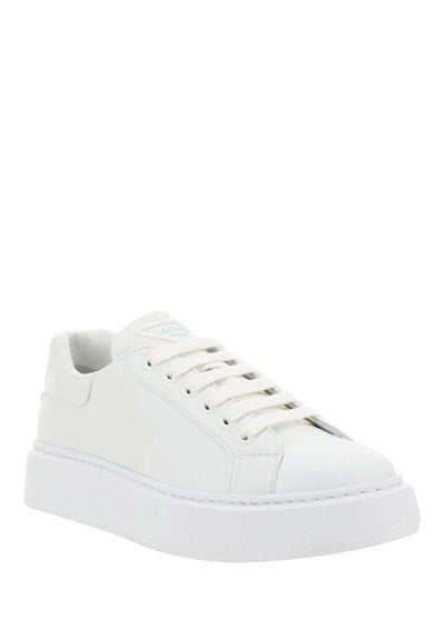 Prada Macro Leather Sneakers - White.