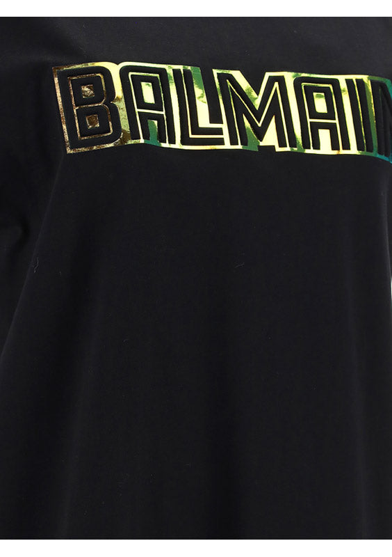Balmain T-Shirt Logo Printed - Black.