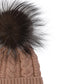 Beanie With Pom Pom - Blush Pink