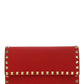 Rockstud Grainy Calfskin Chain Pouch - Red