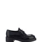 Brushed Leather Loafers - Black