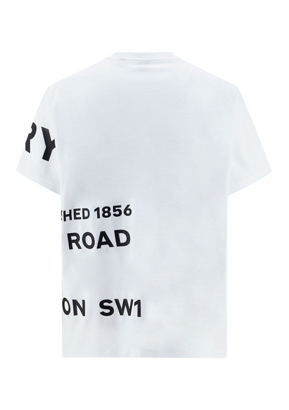 Horseferry Print Cotton Oversized T-shirt - White
