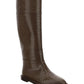 FF Karligraphy Motif Boots In Crocodile-Embossed Leather - Brown