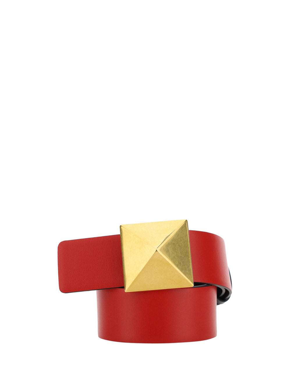 Reversible One Stud Belt In Calfskin 40MM - Black / Red