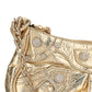 Le Cagole Mini Purse With Chain Metallized With Rhinestones - Golden