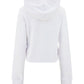 Rhinestone Sprayed Logo Hoodie - White