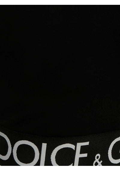 Long-sleeved Jersey Top with Branded Elastic - Black