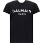 Cotton printed Balmain Paris logo T-shirt - Black